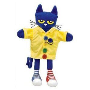 GIFTABLE! Pete the Cat Groovy Buttons Hand Puppet Plush by Mary Makers NEW